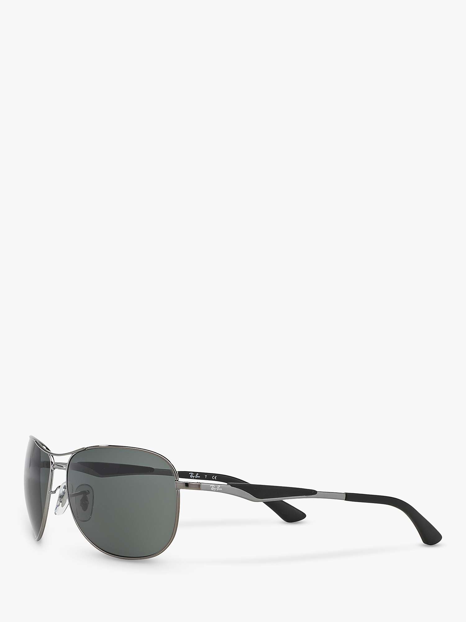 Buy Ray-Ban RB3519 59 Men's Aviator Sunglassess, Gunmetal/Grey Online at johnlewis.com