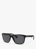 Ray-Ban RB4181 Men's D-Frame Sunglasses, Black/Grey
