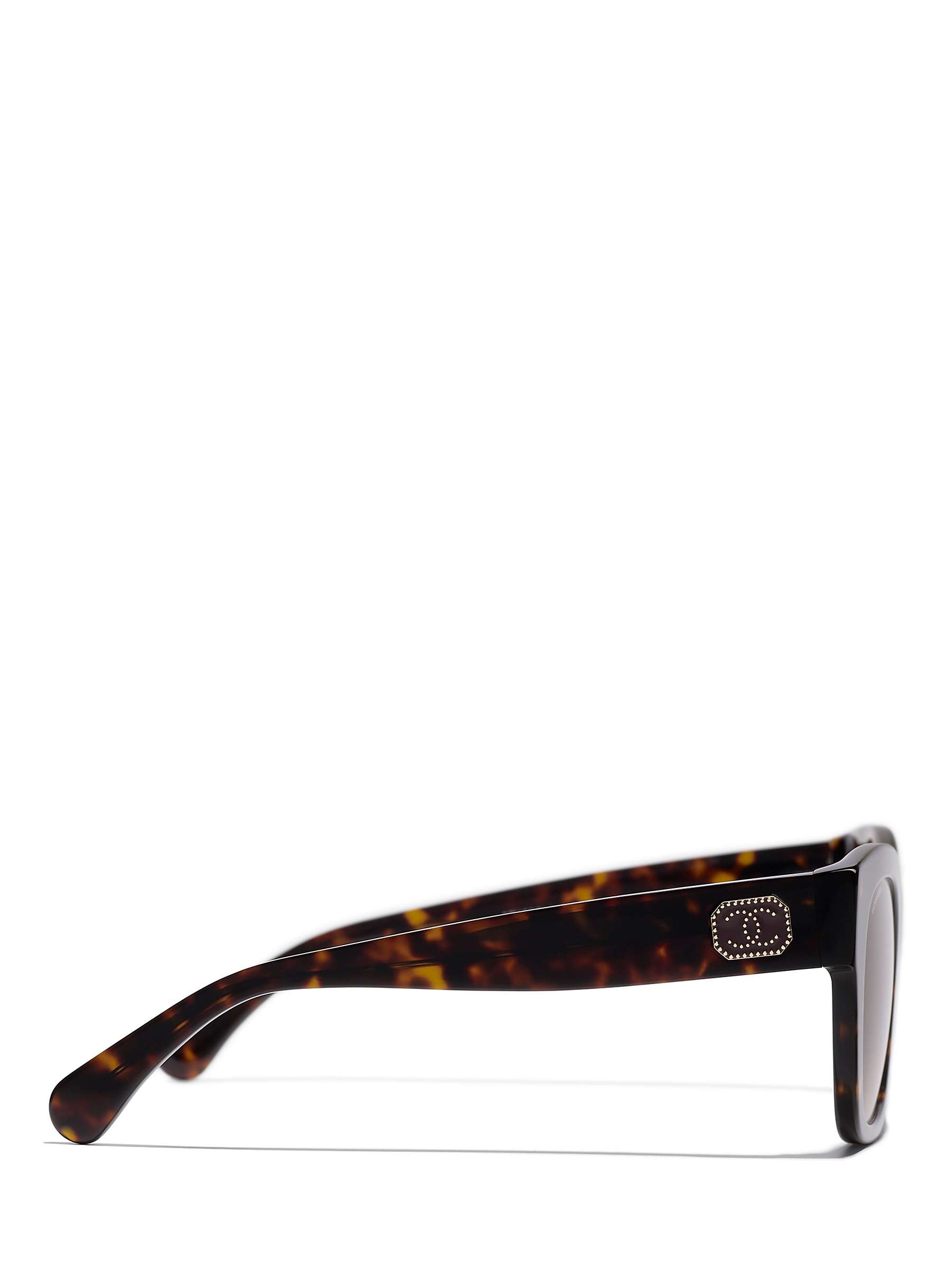 Buy CHANEL Irregular Sunglasses CH5478 Dark Havana/Brown Gradient Online at johnlewis.com