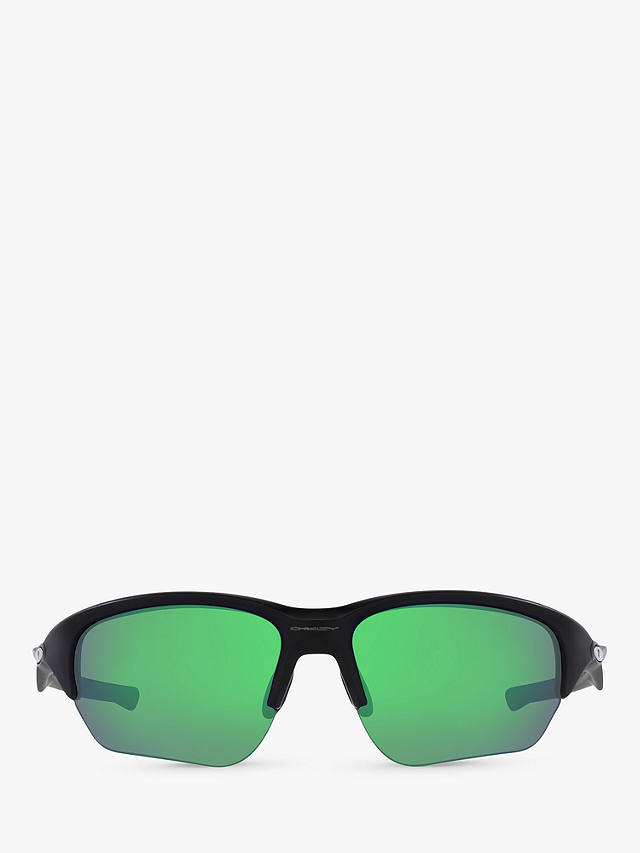 Oakley OO9363 Men's Flak Beta Prizm Rectangular Sunglasses, Matte Black /Green