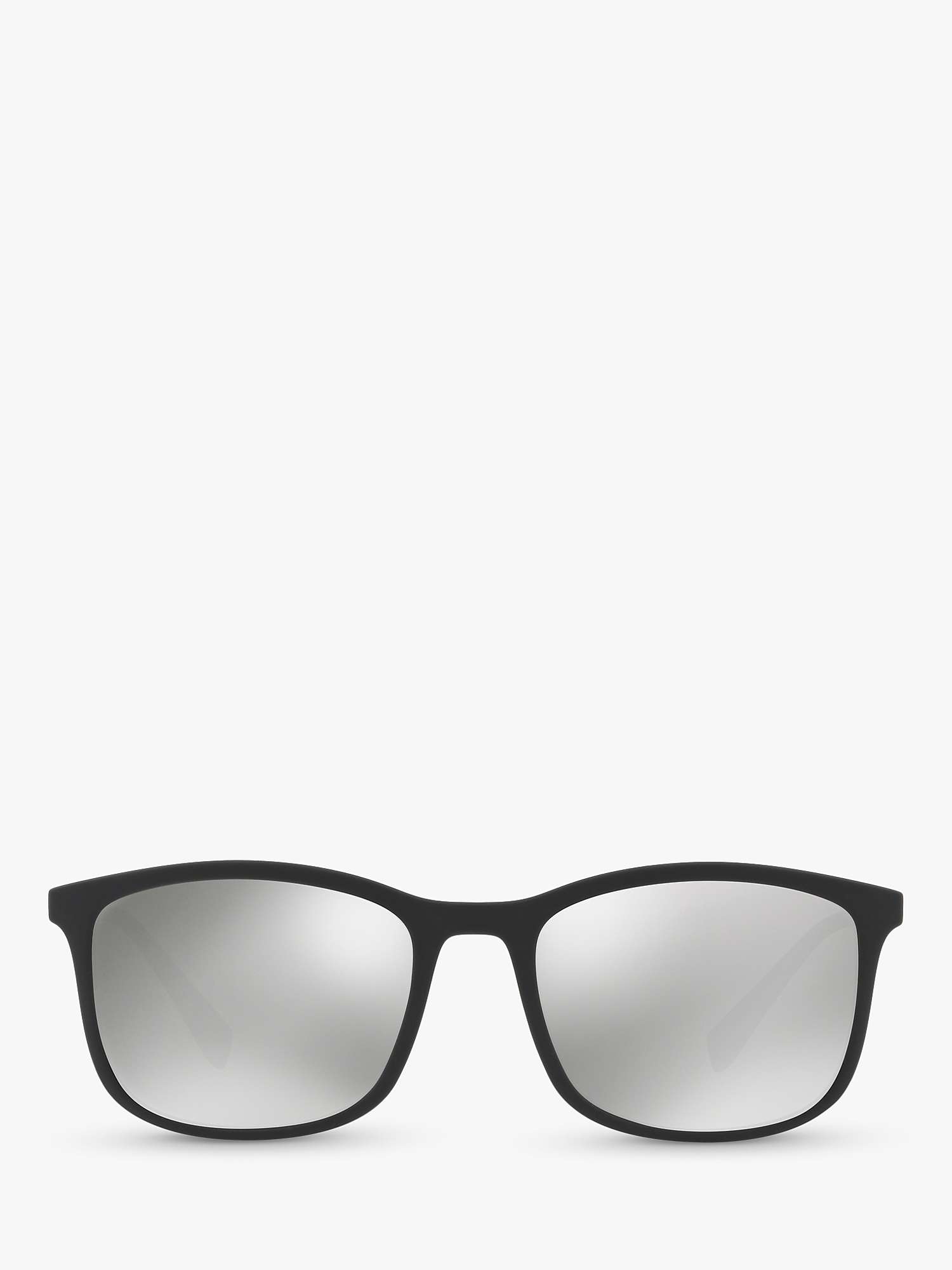 Buy Prada Linea Rossa PS 01TS Men's Rectangular Sunglasses, Black/Mirror Grey Online at johnlewis.com