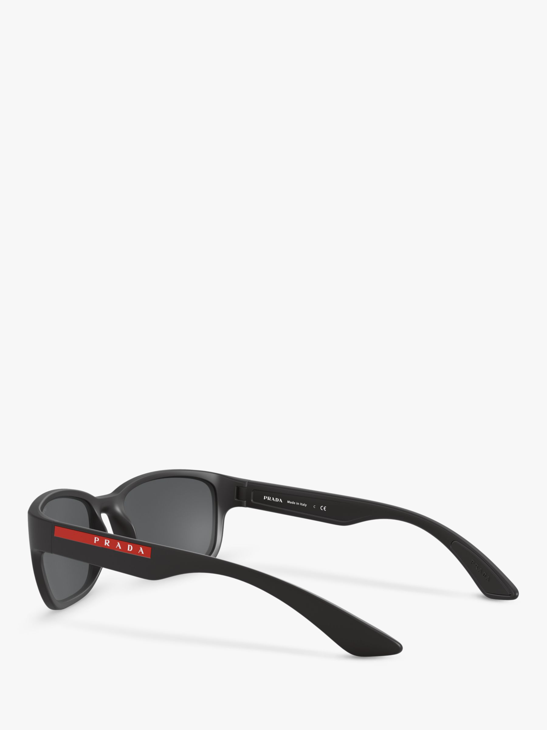 Prada Linea Rossa 05VS Men's Sunglasses, Black Demishiny at John Lewis ...