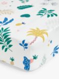 John Lewis ANYDAY Jungle Boogie Print Easy Care Polycotton Fitted Sheets, Multi