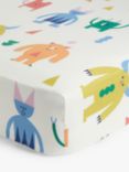 John Lewis ANYDAY Monster Print Easy Care Polycotton Fitted Sheets, Multi