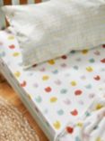 John Lewis ANYDAY Happy Faces Print Cotton Infant Fitted Sheet, Pack of 2