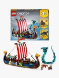 LEGO Creator 3-in-1 31132 Viking Ship and the Midgard Serpent