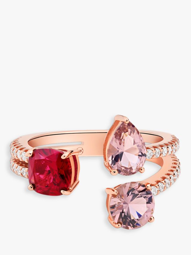 Michael Kors Brilliance Nanogem Stones Ring Rose Gold