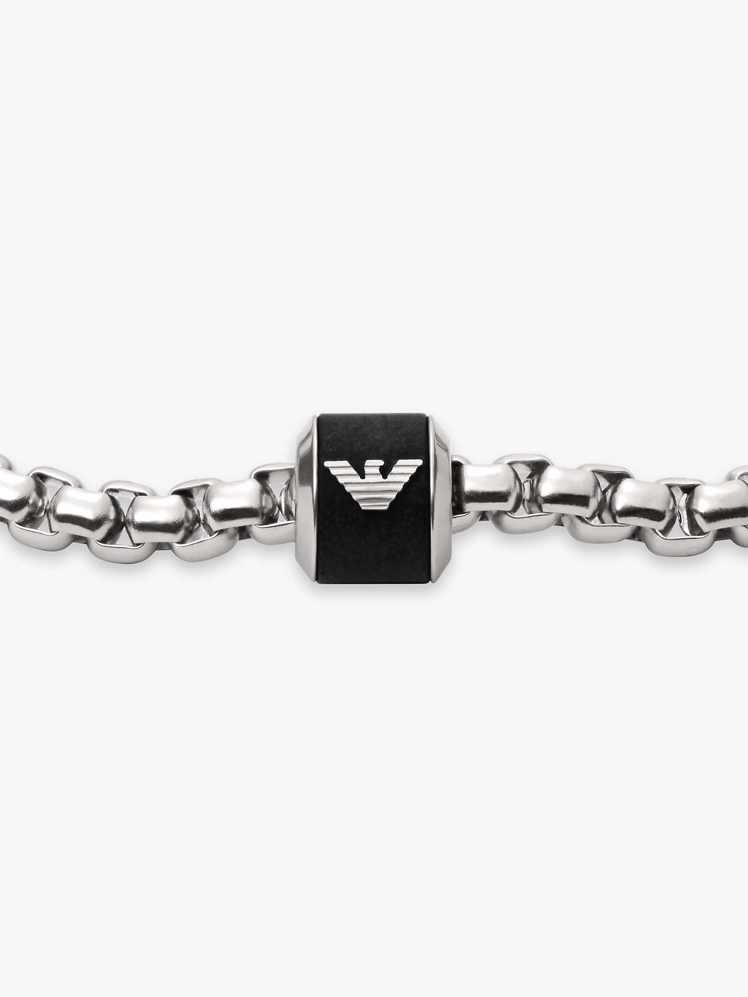 Buy Emporio Armani EGS2911040 Men's Chain Bracelet, Silver Online at johnlewis.com