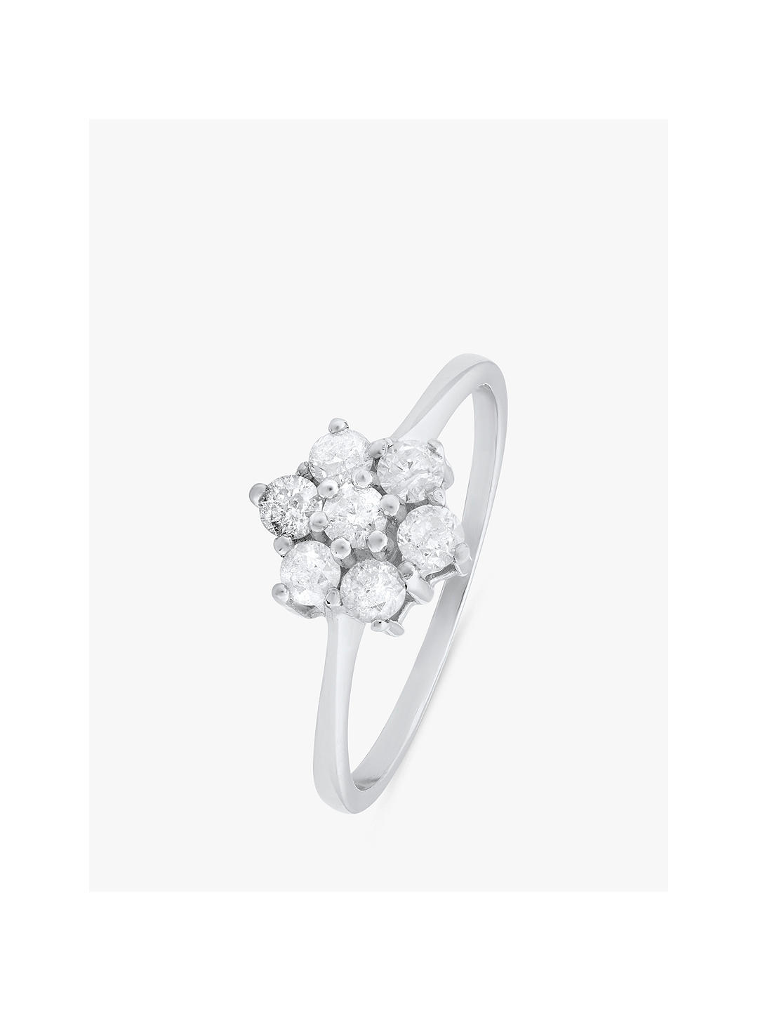 L & T Heirlooms Second Hand Platinum Diamond Cluster Ring