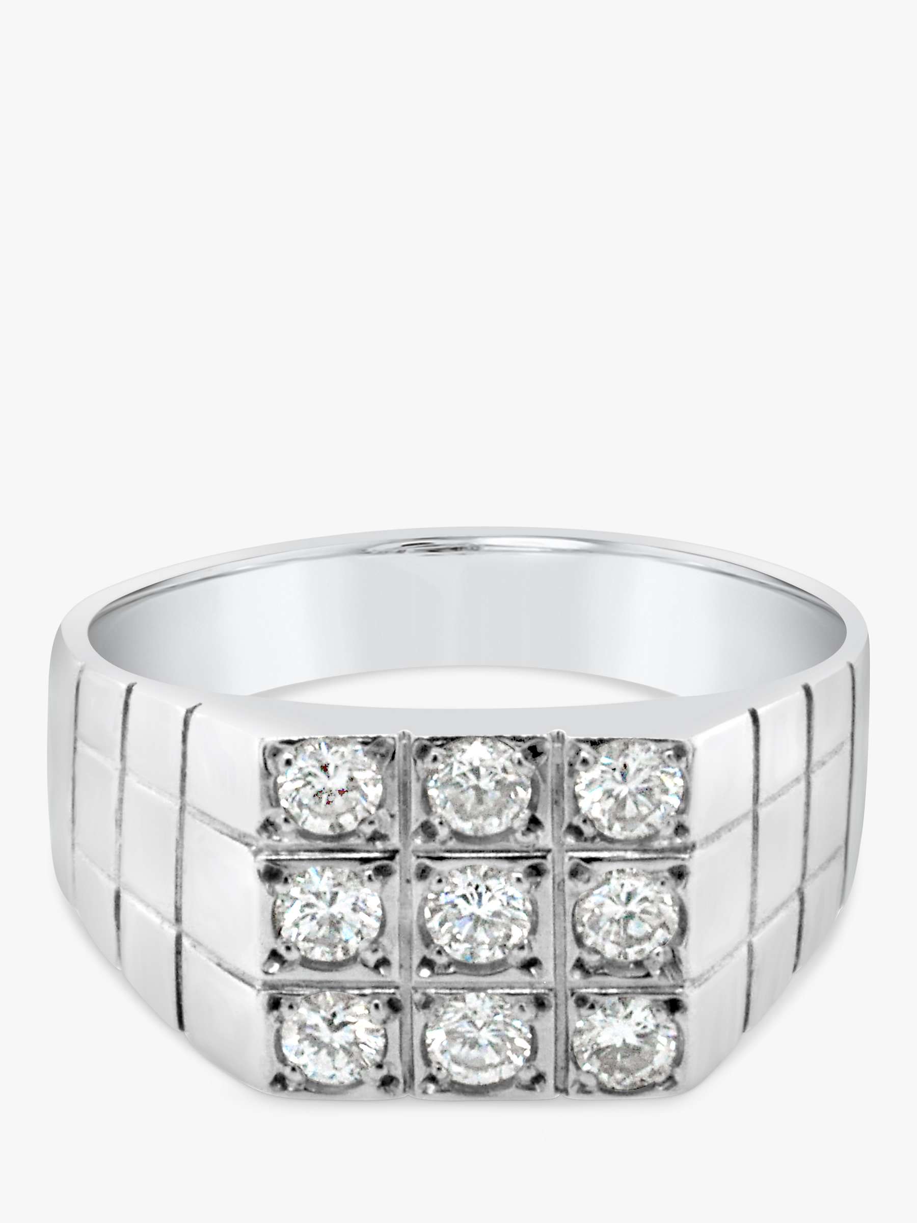 Buy Milton & Humble Jewellery Second Hand 14ct White Gold Flat Top Diamond Ring Online at johnlewis.com