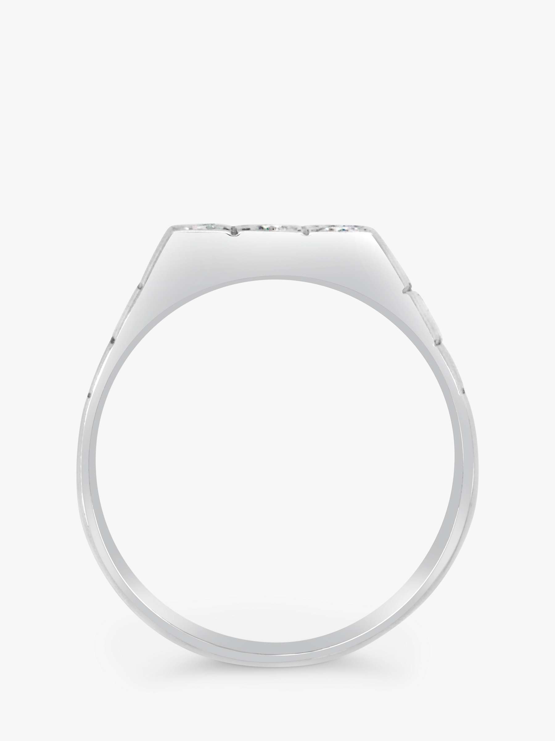 Buy Milton & Humble Jewellery Second Hand 14ct White Gold Flat Top Diamond Ring Online at johnlewis.com