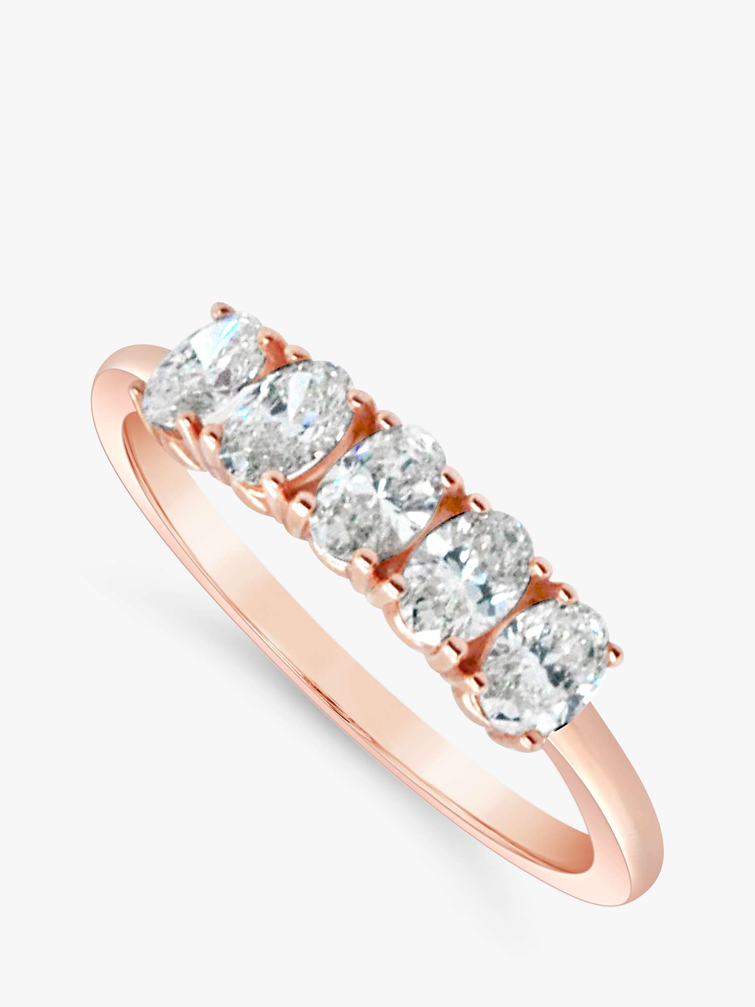 Buy Milton & Humble Jewellery Second Hand 14ct Rose Gold Oval Diamond Ring Online at johnlewis.com