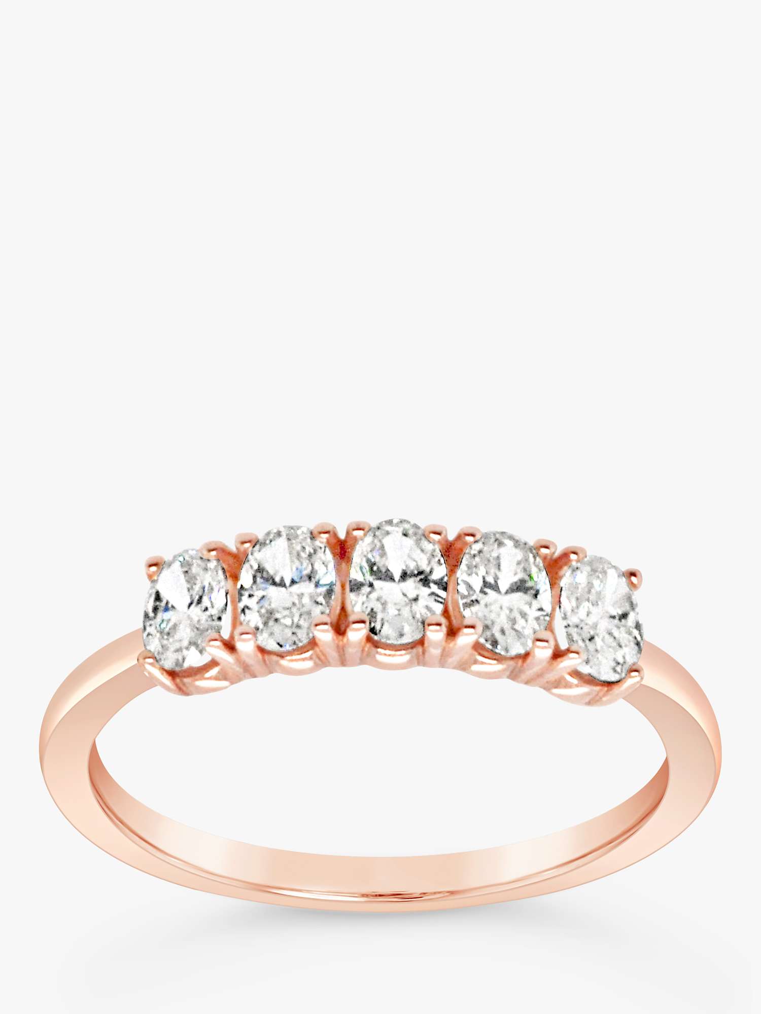 Buy Milton & Humble Jewellery Second Hand 14ct Rose Gold Oval Diamond Ring Online at johnlewis.com