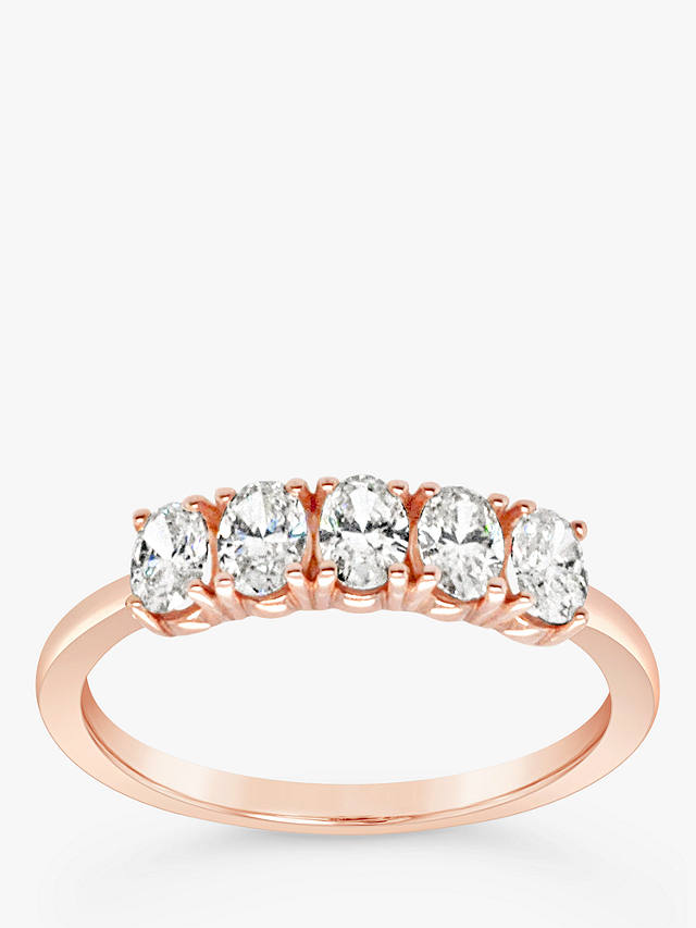 Milton & Humble Jewellery Second Hand 14ct Rose Gold Oval Diamond Ring
