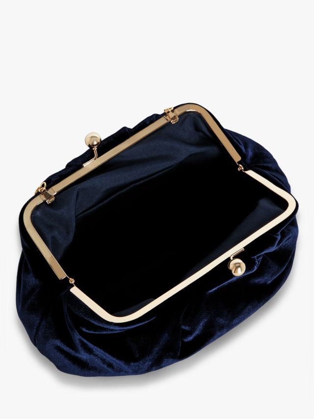 Navy velvet clutch new arrivals