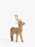 John Lewis Winter Fayre Small Glitter Deer Figure