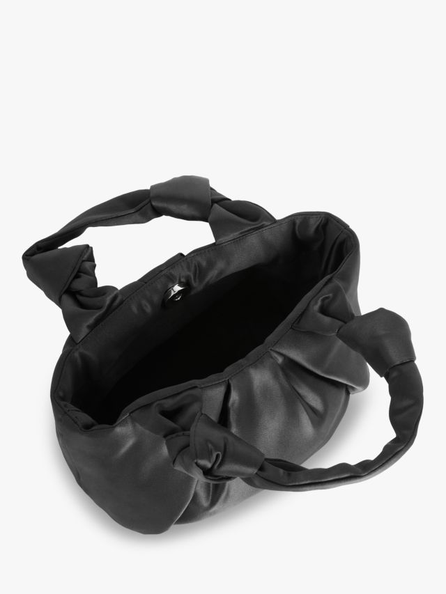 John Lewis Satin Grab Bag, Black