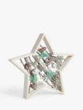 John Lewis Winter Fayre Wooden Star with Pine Cones