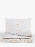 John Lewis Desert Dino Print Toddler Pure Cotton Duvet Cover and Pillowcase Set, Multi