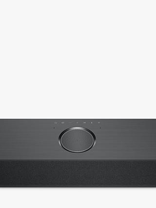 LG S80QR Bluetooth Wi-Fi Soundbar with Meridian Technology, High Resolution Audio, Dolby Atmos, DTS:X, Wireless Subwoofer & Rear Speakers, Dark Steel Silver