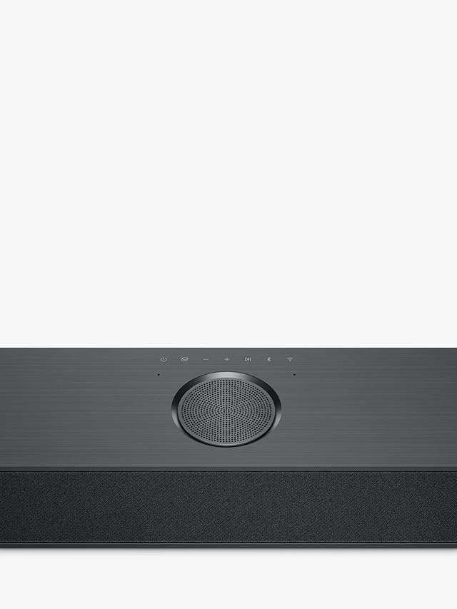 LG S80QR Bluetooth Wi-Fi Soundbar with Meridian Technology, High Resolution Audio, Dolby Atmos, DTS:X, Wireless Subwoofer & Rear Speakers, Dark Steel Silver