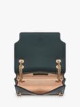 Strathberry East/West Mini Leather Cross Body Bag, Bottle Green