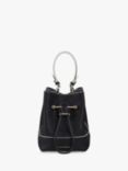 Strathberry Nano Leather Tote Bag, Black at John Lewis & Partners