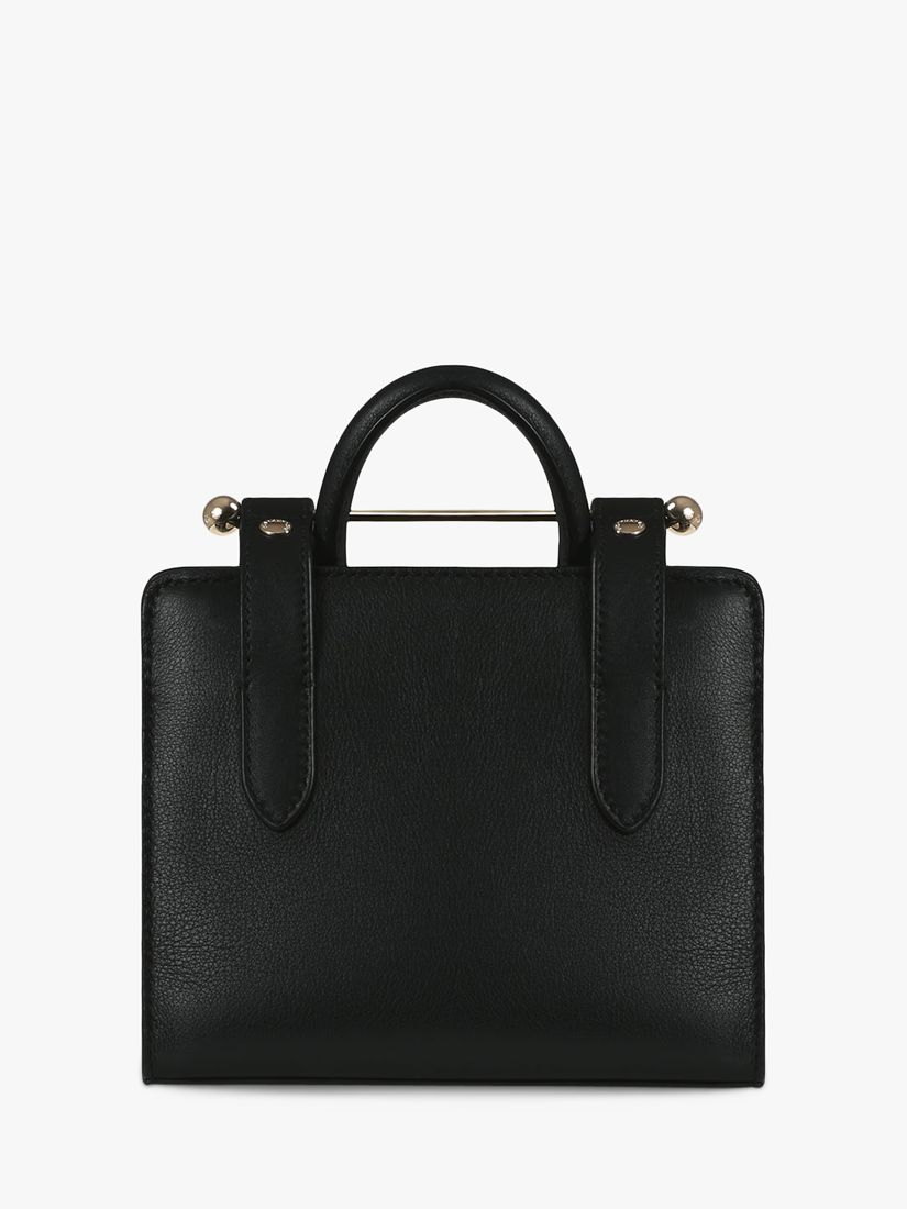 Strathberry Nano Leather Tote Bag, Black