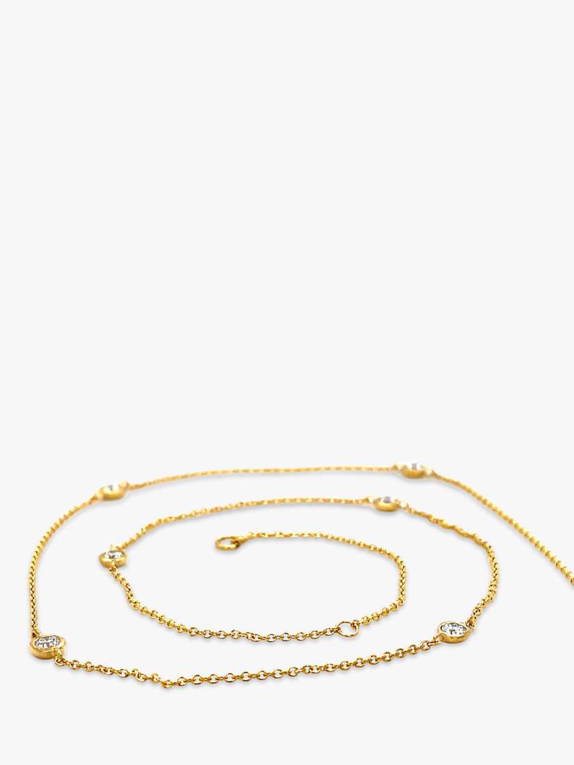 Buy E.W Adams 18ct Yellow Gold Diamond Chain Necklace Online at johnlewis.com