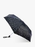Fulton Tiny Luxury Leopard Umbrella, Black/Grey