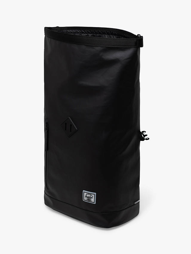 Herschel Supply Co. Recycled Polyester Weather Resistant Roll Top Backpack, Black