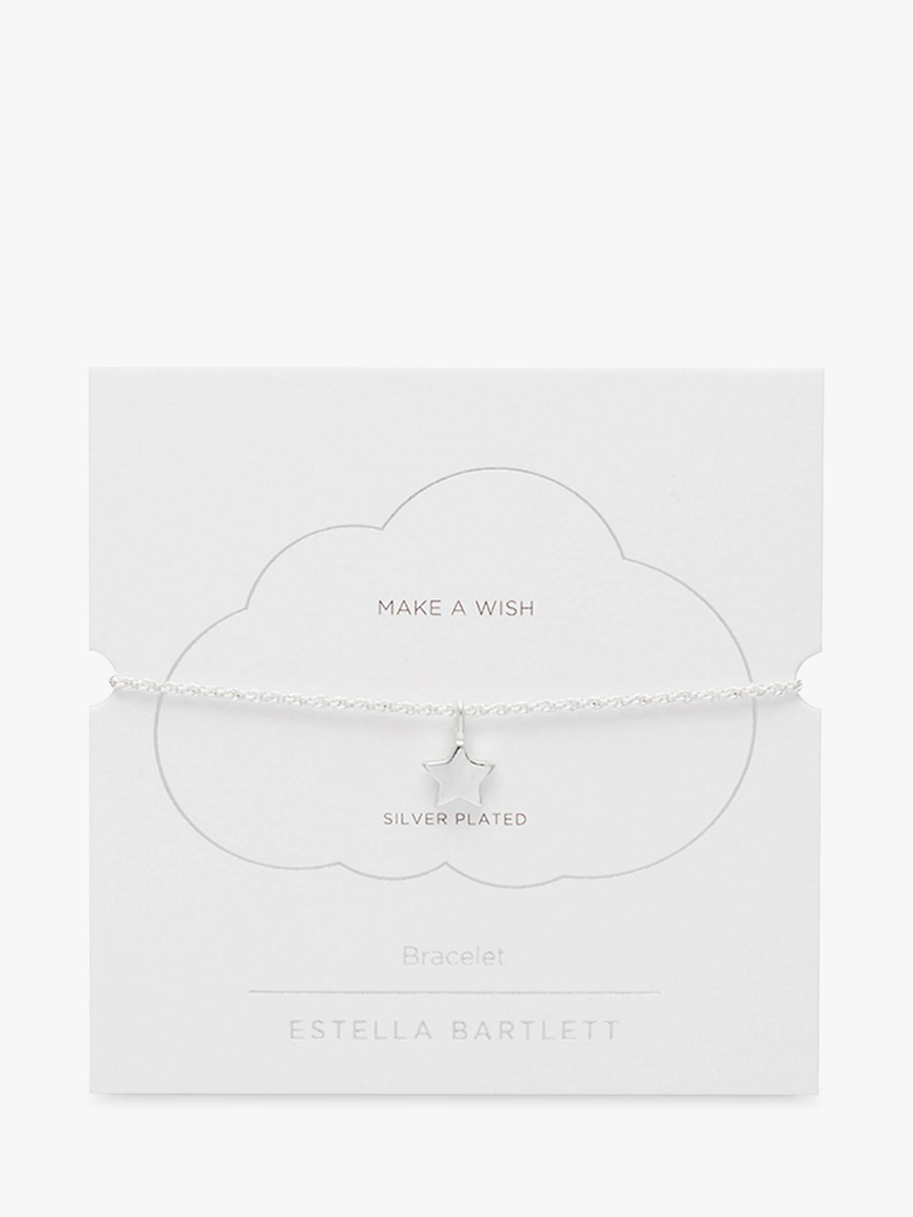 Buy Estella Bartlett Wish Cushion Star Amelia Bracelet, Silver Online at johnlewis.com