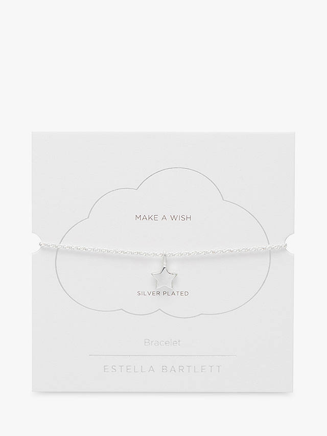Estella Bartlett Wish Cushion Star Amelia Bracelet, Silver