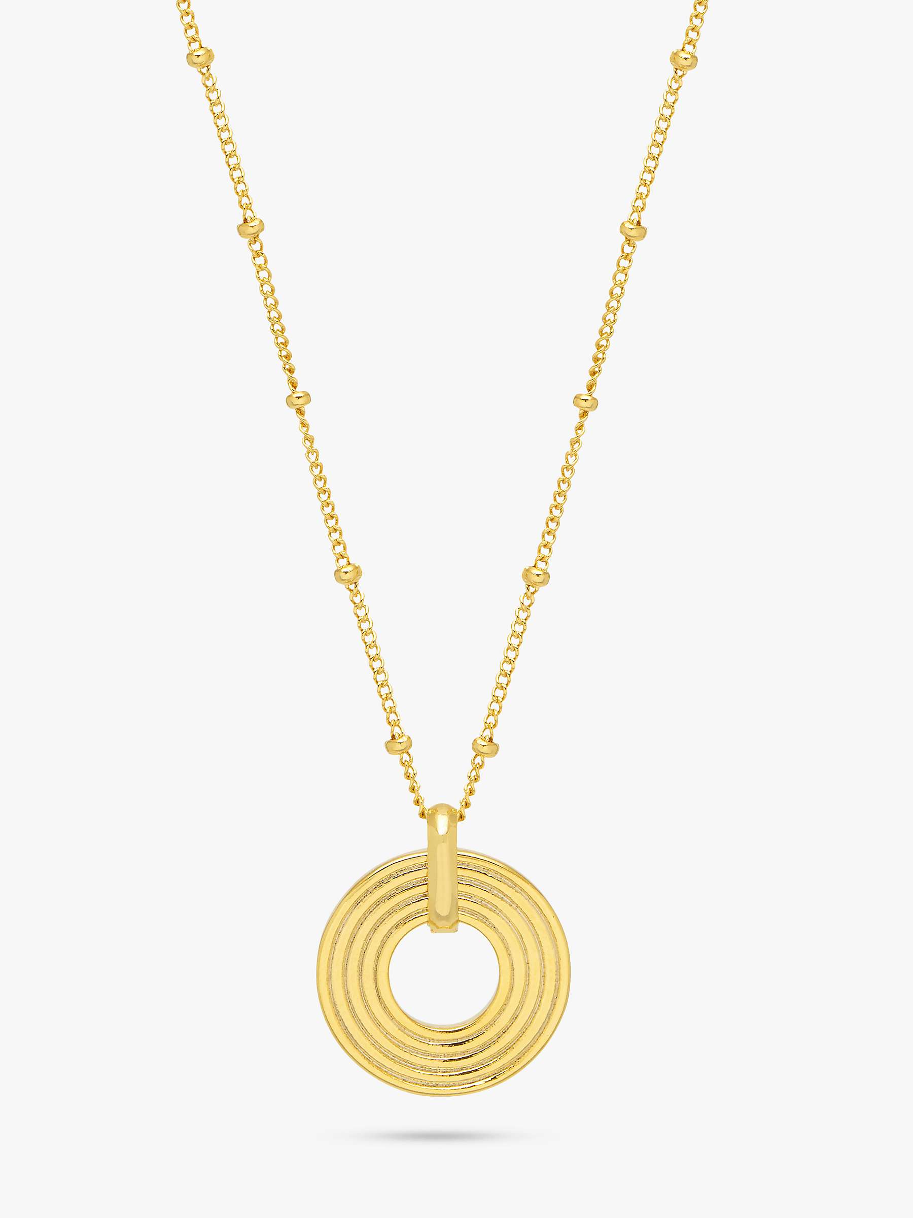 Buy Estella Bartlett Linear Circle Pendant Necklace, Gold Online at johnlewis.com