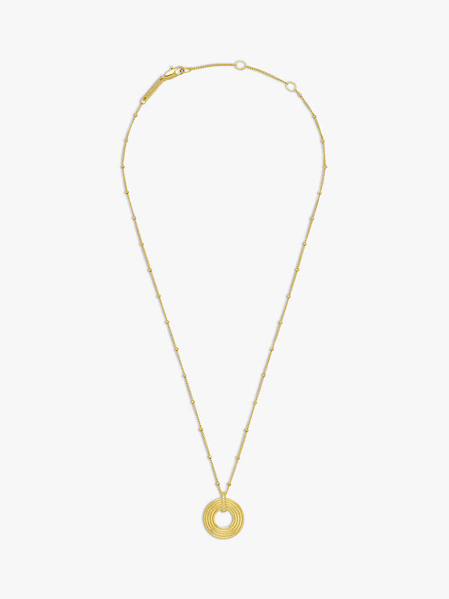Estella Bartlett Linear Circle Pendant Necklace, Gold