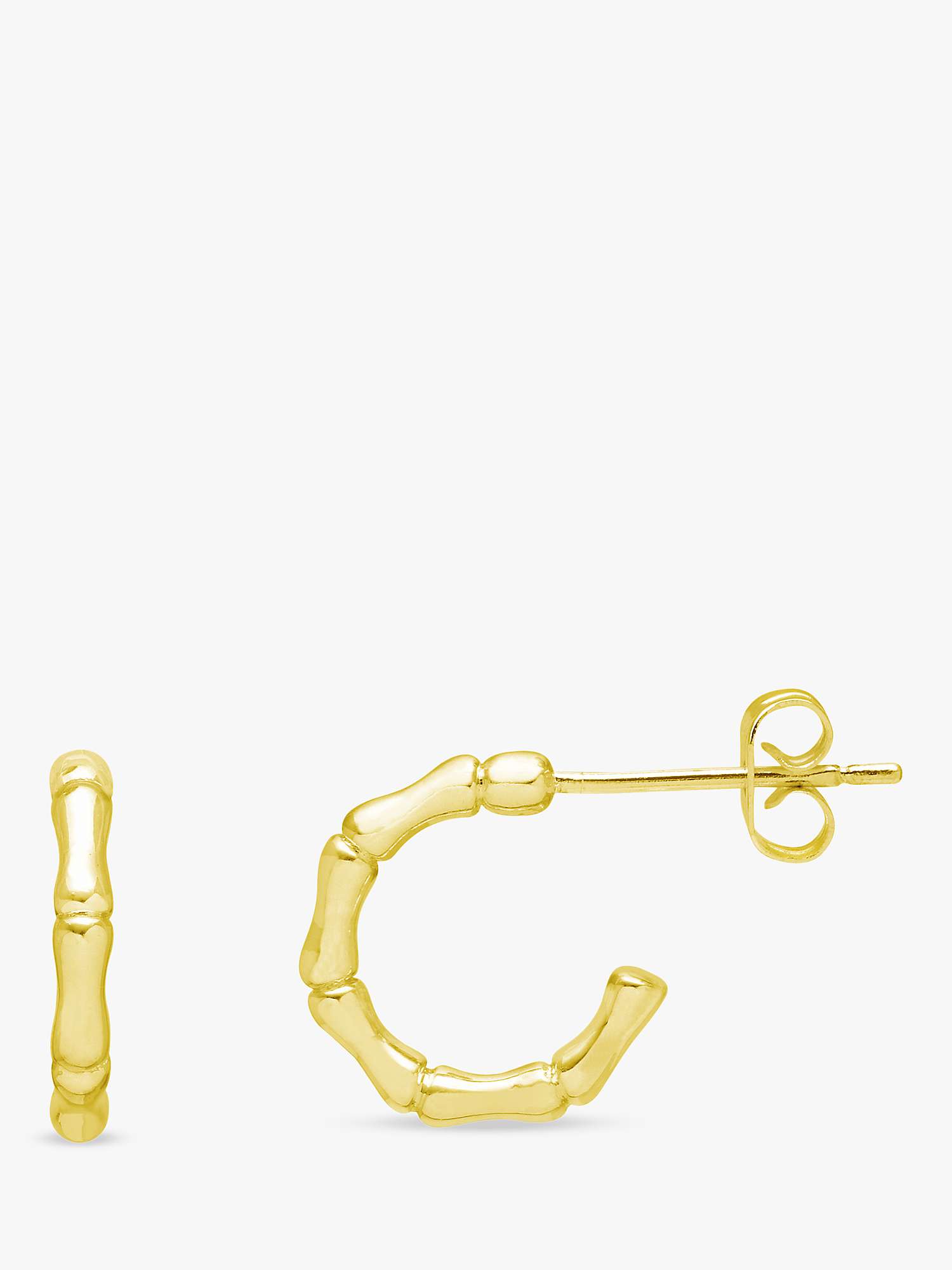Buy Estella Bartlett Bamboo Detail Hoop Earrings, Gold Online at johnlewis.com