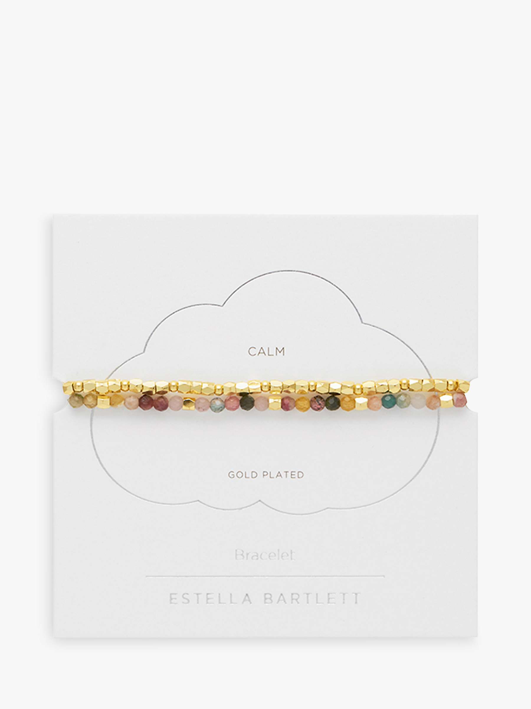 Buy Estella Bartlett Coco Tourmaline Beaded Double Bracelet, Pack of 2, Gold/Multi Online at johnlewis.com