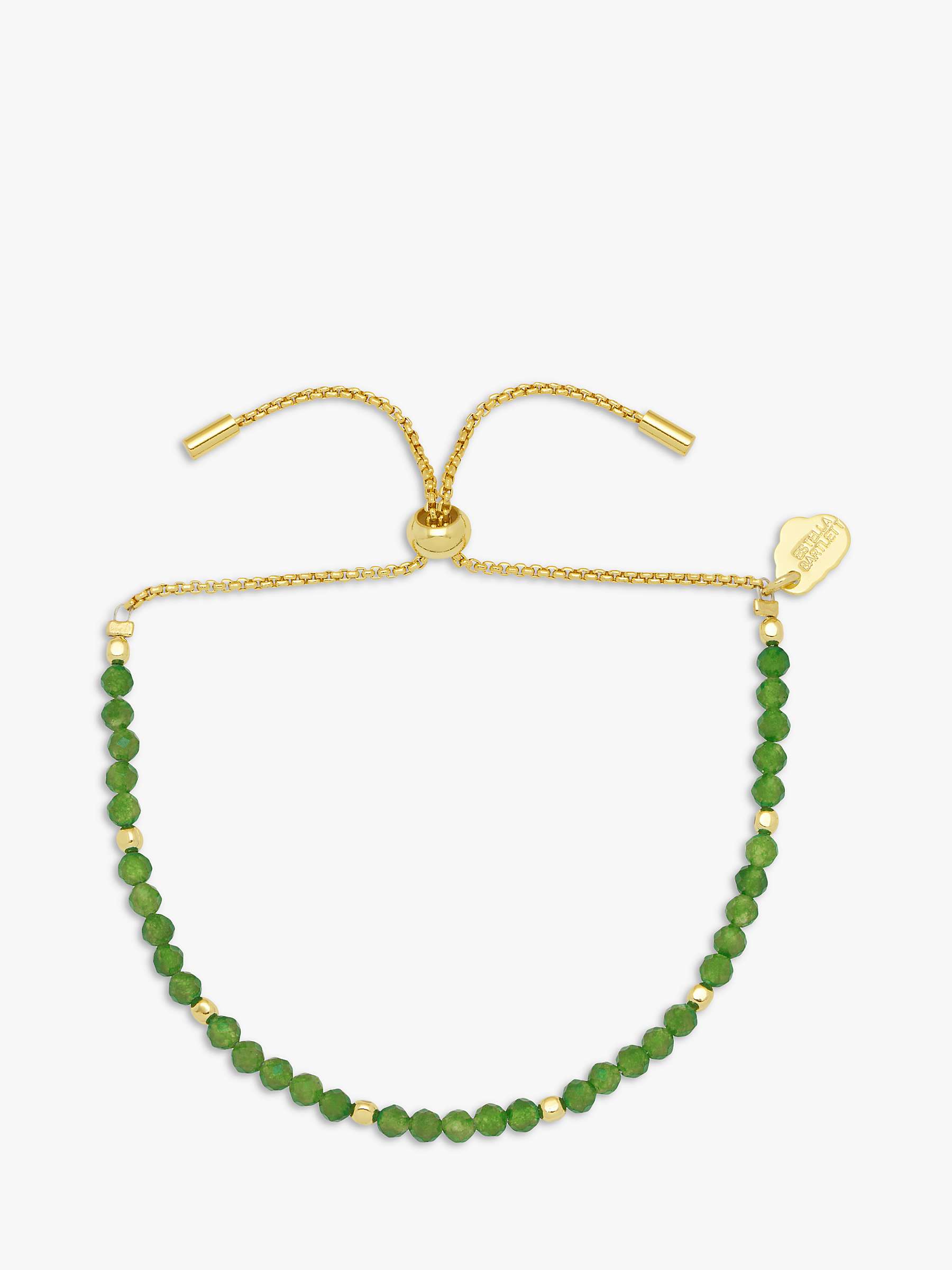 Buy Estella Bartlett Amelia Agate Beaded Bracelet, Gold/Green Online at johnlewis.com