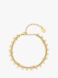 Estella Bartlett Treasure Me Heart Droplet Double Bracelet, Gold