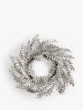 John Lewis Winter Fayre Mini Silver Leaf Wreath