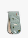 Sophie Allport Home for Christmas Double Oven Glove, Green/Multi