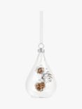 John Lewis Pinecone & Glass Dome Bauble