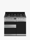 Smeg Symphony SY103 100cm Dual Fuel Range Cooker, Stainless Steel