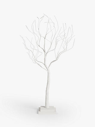 John Lewis Winter Fayre Small Twig Tree, White, H67cm