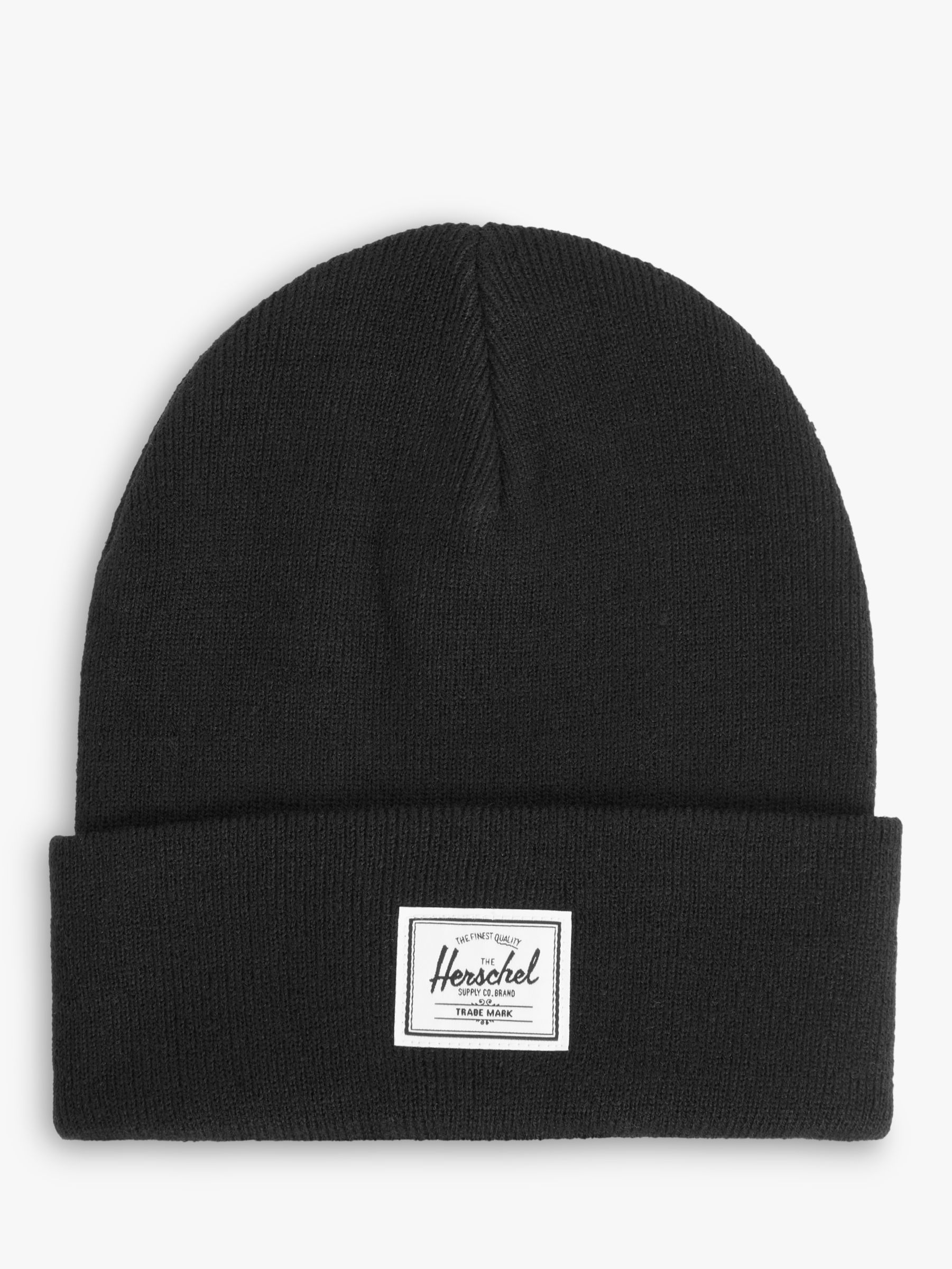 Herschel Supply Co. Elmer Beanie Hat, Black at John Lewis & Partners