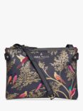 Sara Miller Birds Print Zip Top Cross Body Bag