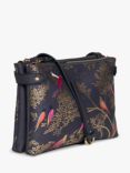 Sara Miller Birds Print Zip Top Cross Body Bag