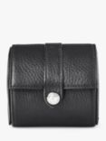 Aspinal of London Pebble Leather Travel Watch Roll, Black
