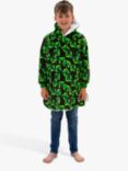 Minecraft Hugzee Oversized Fleece Hooded Blanket, Green/Black