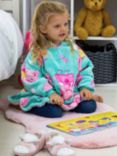 Peppa Pig Hugzee Oversized Fleece Hooded Blanket, Blue/Pink